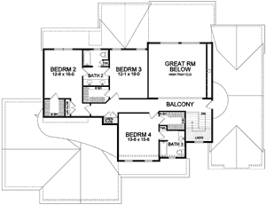 Plan BH-3744 Second Floor